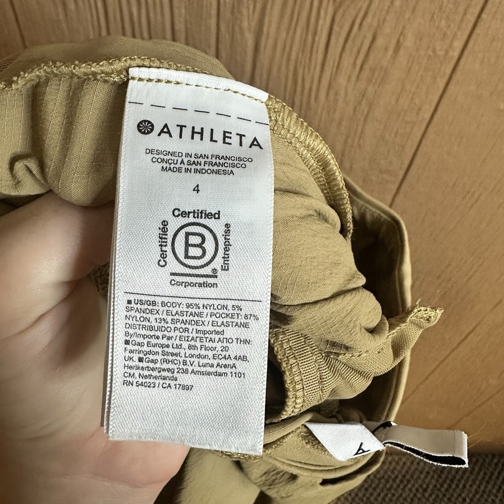 Athleta Trekkie North Jogger Women Sz 4 Brown Athleisure Pull On Outdoor Workout - Picture 6 of 6